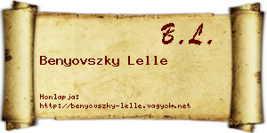 Benyovszky Lelle névjegykártya